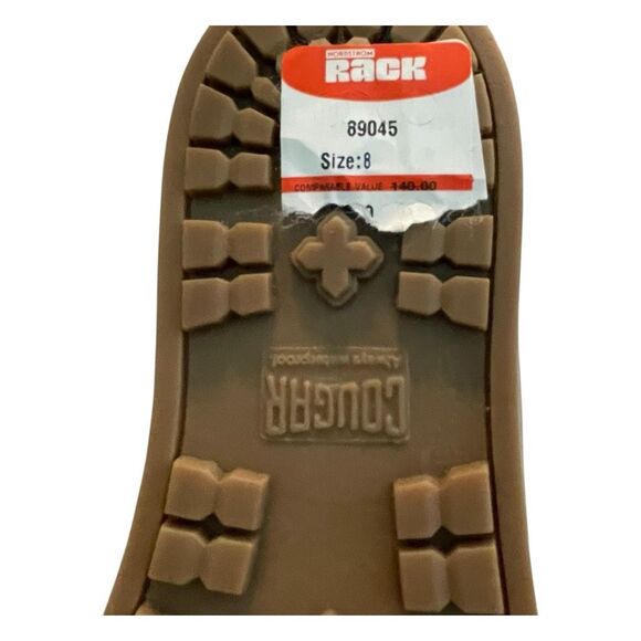 Cougar Devon Waterproof Slip-on Bootie Cream Suede Faux Fur Collar Sz 8 - Picture 8 of 8